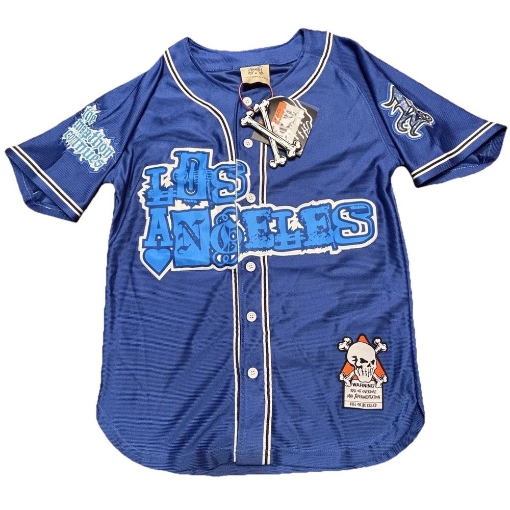 Brand X Los Angeles Baseball Jersey Nipsey Hussle Tribute All Money In NWT XS